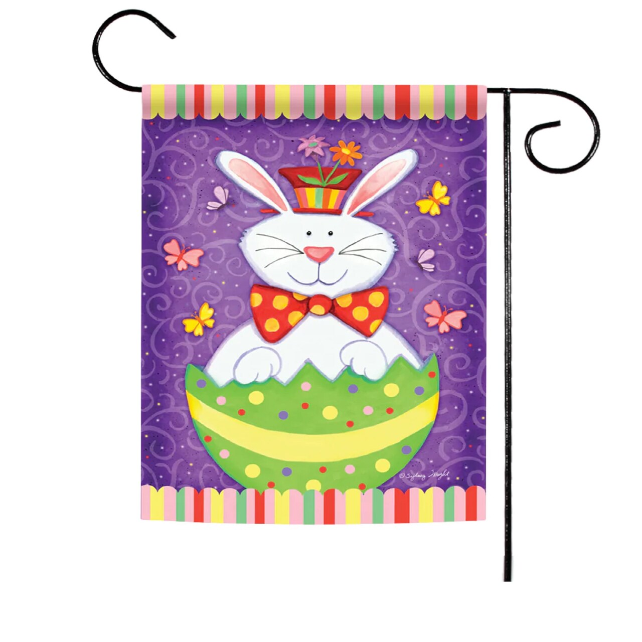 Toland Home Garden Easter Bunny in Egg Outdoor Garden Flag 18" x 12.5"